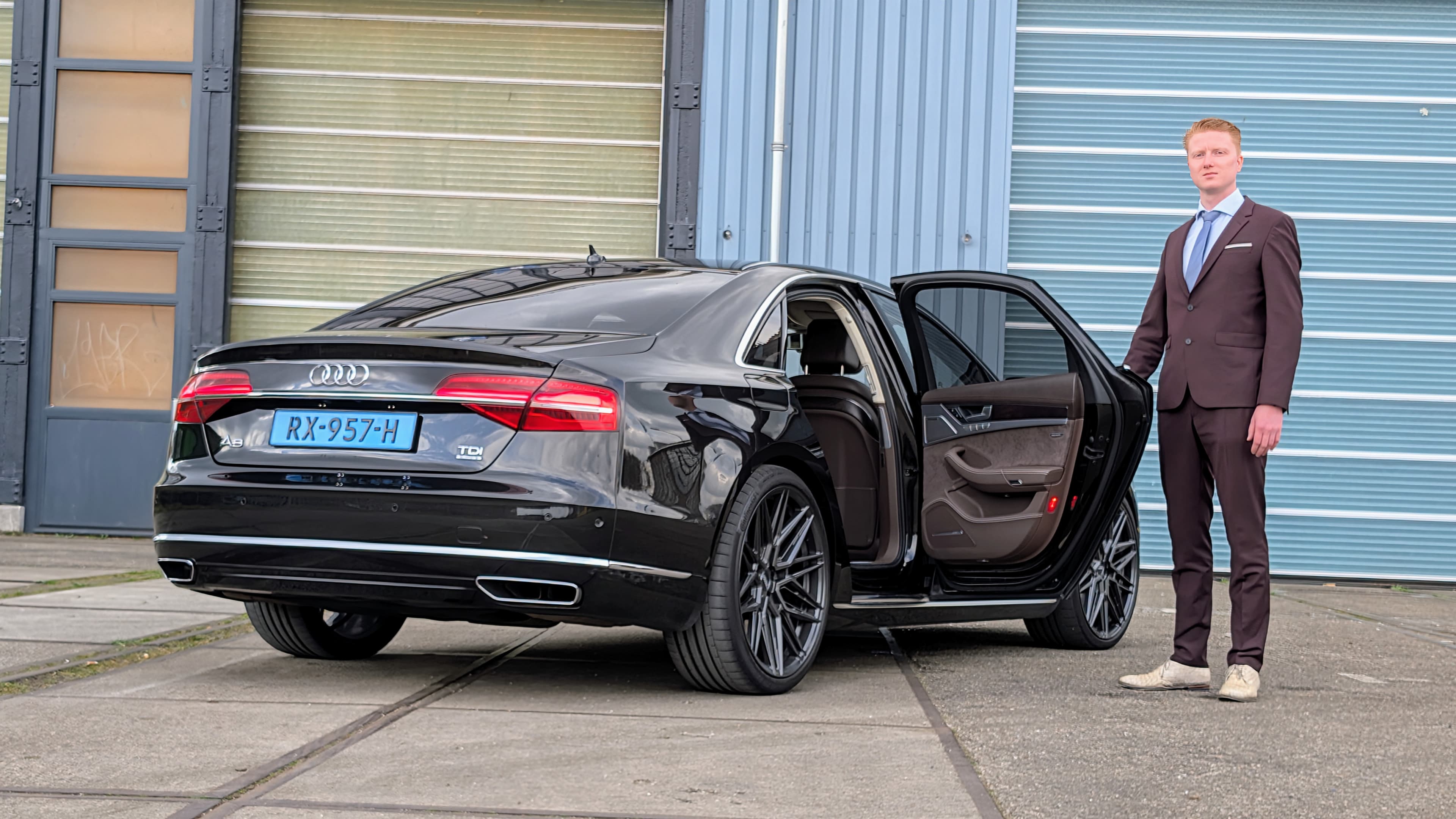 Privéchauffeur Melvin van Ditmarsch bij Audi A8